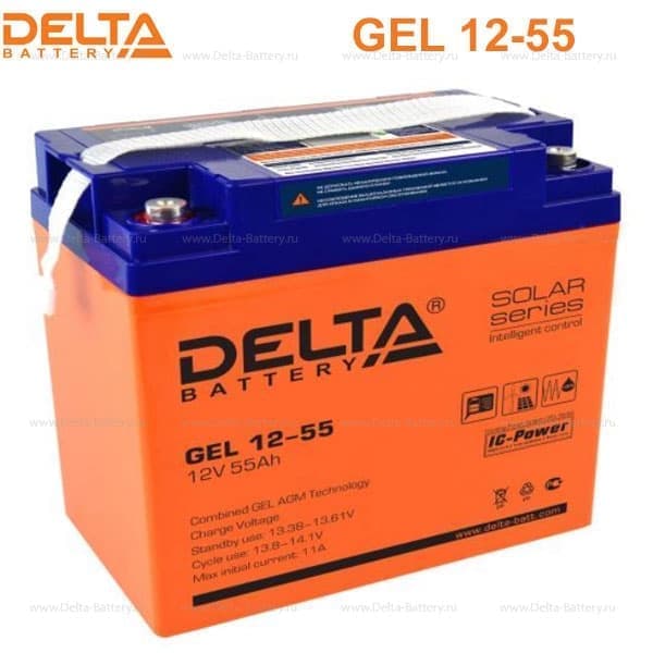 Аккумуляторная батарея Delta GEL 12-55 в Великом Новгороде