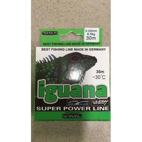 Леска зимняя Iguana -30C 30 м. 0,08 мм в Великом Новгороде