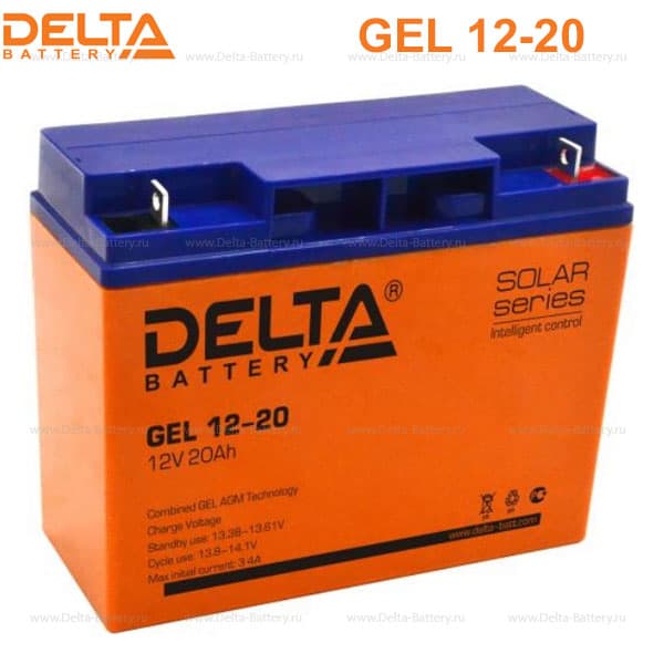 Аккумуляторная батарея Delta GEL 12-20 (12V / 20Ah) в Великом Новгороде